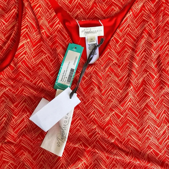 MAGNOLIA GRACE Dress Women’s M Perissa Reversible Knit Sleeveless Corral NEW - Picture 3 of 3